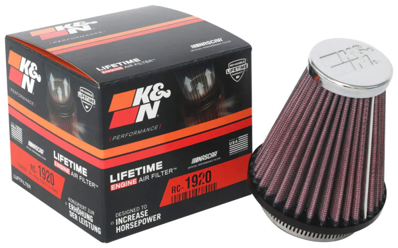 K&N Universal Clamp-On Air Filter 2-1/8in Flange 3-1/2in Base 2in - RC-1920