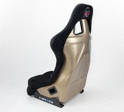 NRG FRP Bucket Seat ULTRA Edition - Large (Black Alcantara/Gold - FRP-302BK-ULTRA