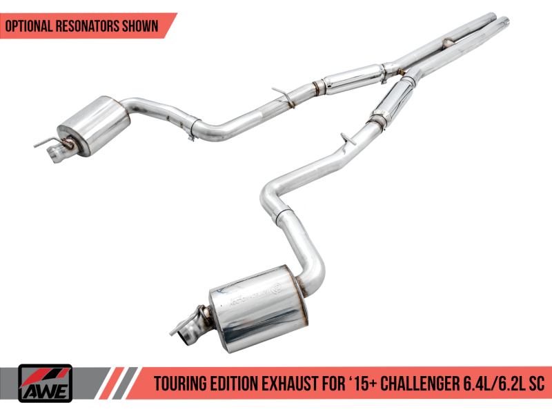 AWE Tuning 2015+ Dodge Challenger 6.4L/6.2L Non-Resonated Touring Edition Exhaust - 3020-11028-C-Dub Tech