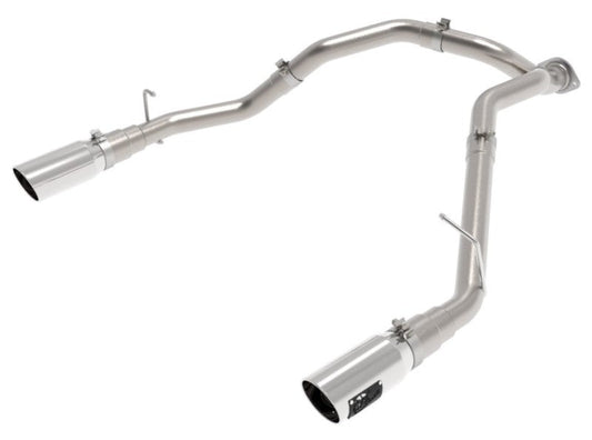 aFe Large Bore-HD 3in 409SS DPF-Back Exhaust System w/ Polished - 49-42080-P