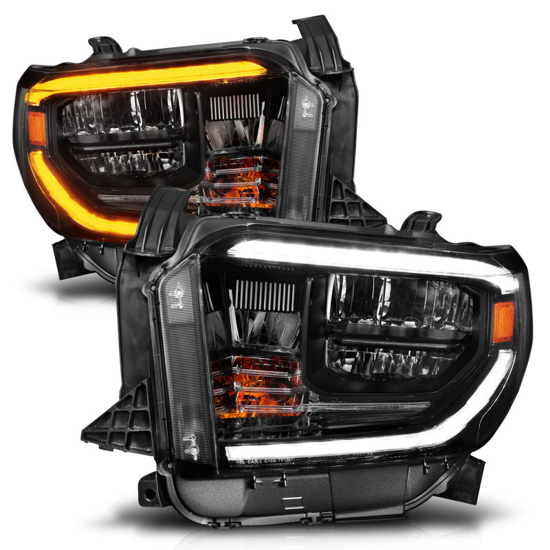 ANZO 2014-2021 Toyota Tundra LED Crystal Headlights w/ Switchback Black - 111533-C-Dub Tech