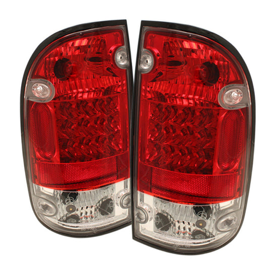 Spyder Toyota Tacoma 95-00 LED Tail Lights Red Clear ALT-YD-TT95-LED-RC - 5008022