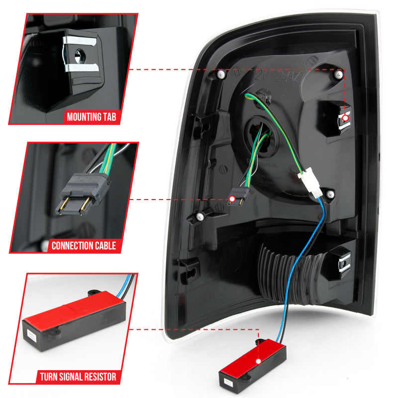 ANZO 2009-2018 Dodge Ram 1500 LED Taillight Plank Style Black - 311319-C-Dub Tech