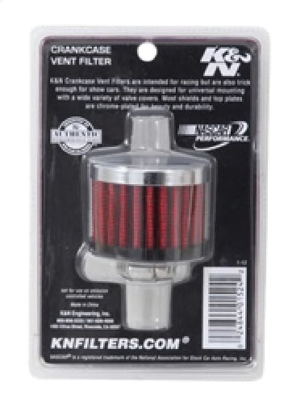 K&N Clamp On Rubber Base Crankcase Vent Filter 0.5in Flange - 62-1330