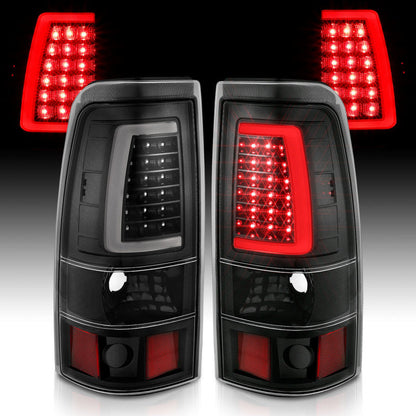 ANZO 2003-2006 Chevy Silverado 1500 LED Taillights Plank Style Black - 311333-C-Dub Tech