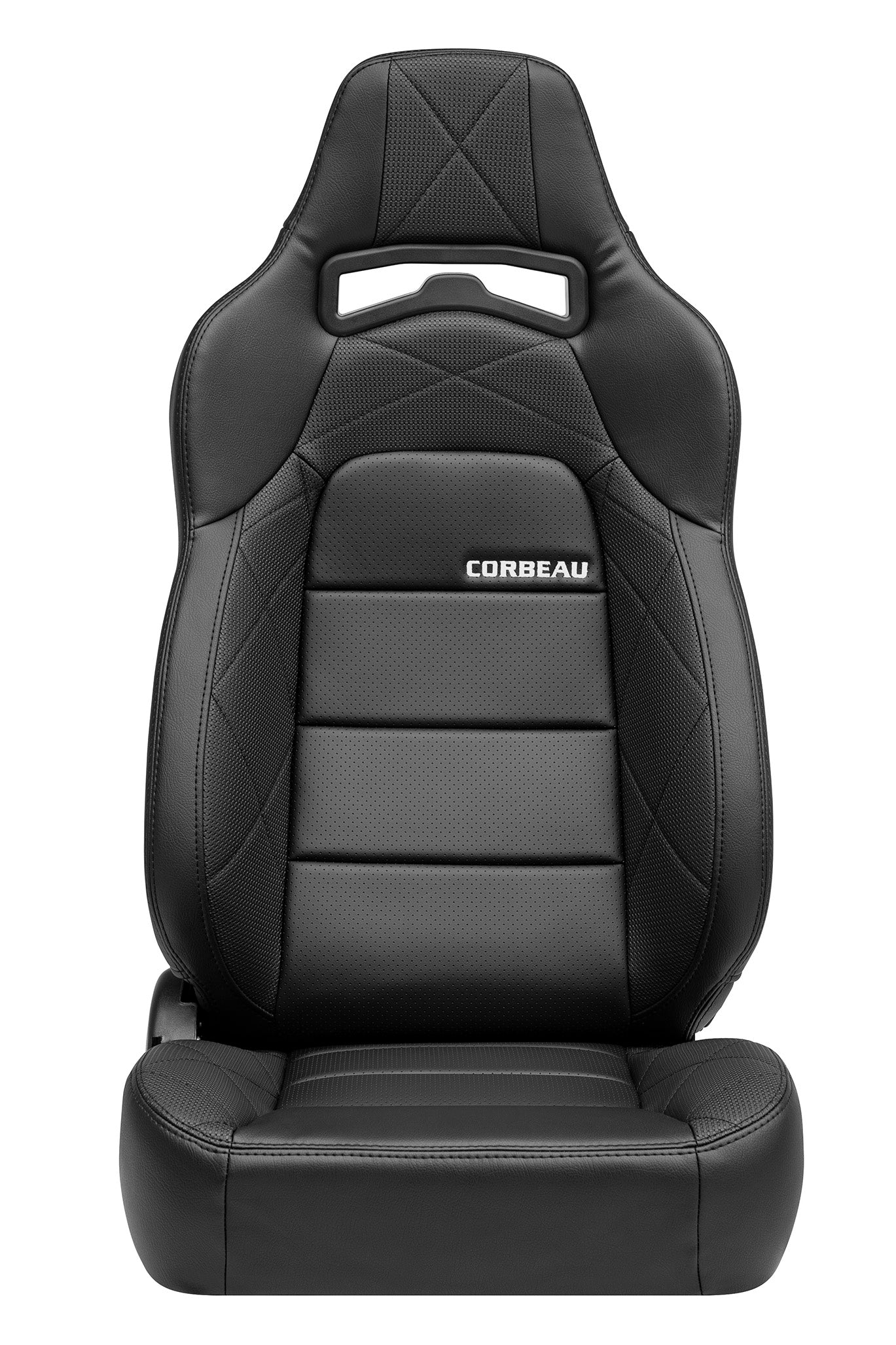 Corbeau Trailcat Reclining Seat Pair (Driver & Passenger) - Black Vinyl/Black HD Vinyl 44912PR