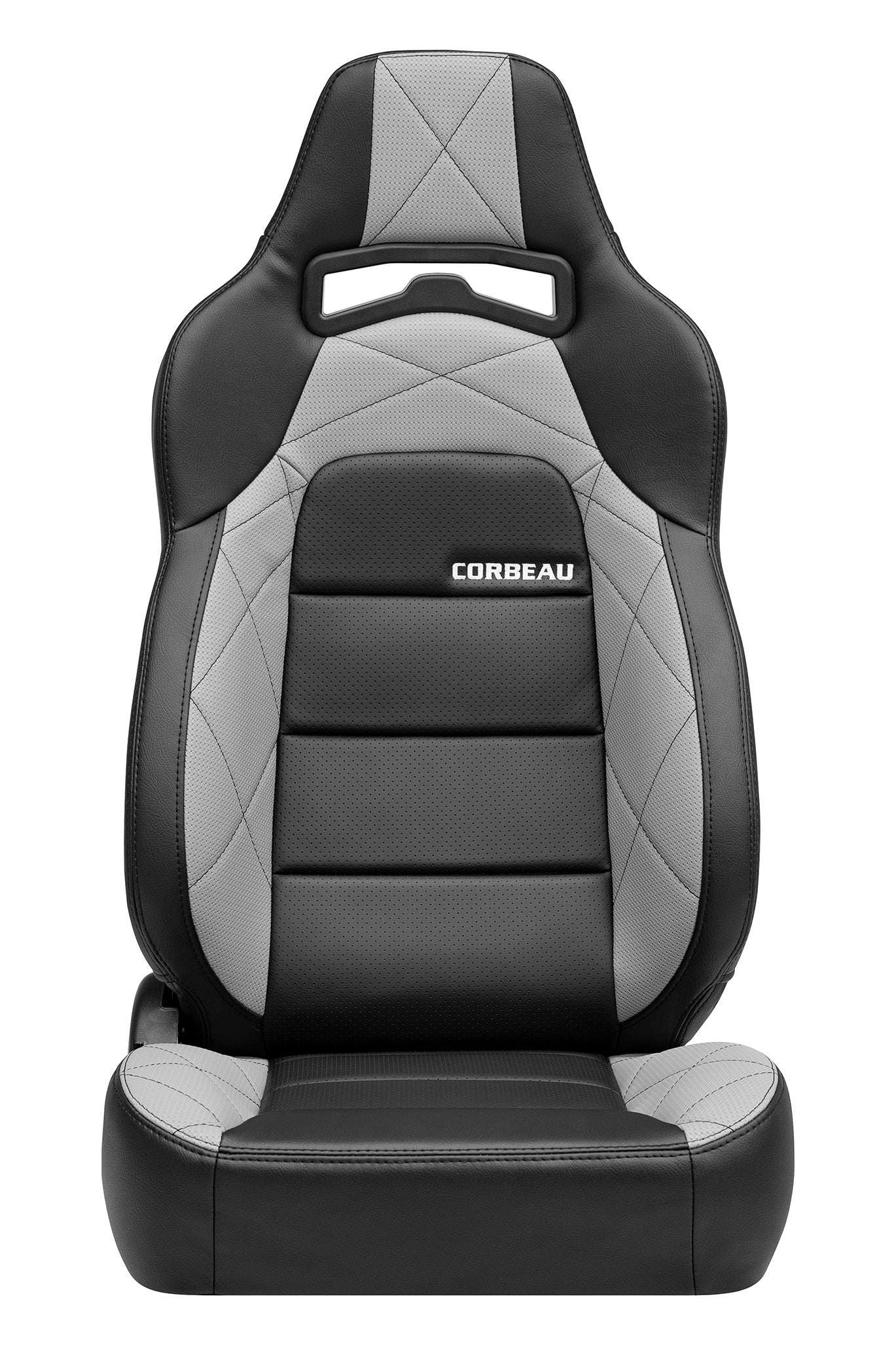 Corbeau Trailcat Reclining Seat Pair (Driver & Passenger) - Black Vinyl/Grey HD Vinyl 44919PR