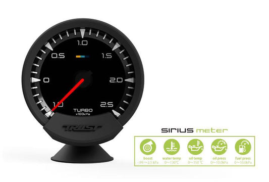 GReddy Sirius Meter - Turbo Boost 74mm Analog Display Gauge - 16001730