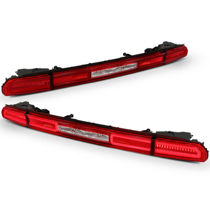 ANZO 08-10 Dodge Challenger LED Taillights - Red/Clear w/Sequential Turn - 321348