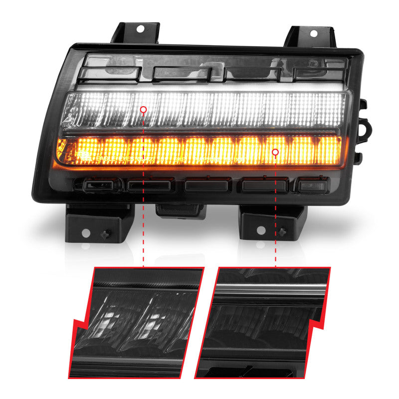 ANZO 2018-2021 Jeep Wrangler LED Side Markers Chrome Housing Smoke - 511087-C-Dub Tech