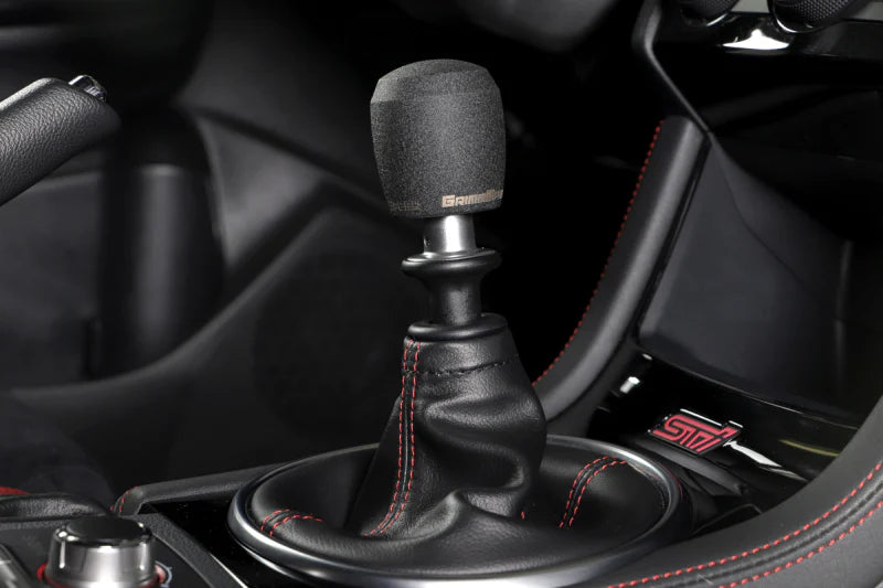 GrimmSpeed Stubby Shift Knob Stainless Steel Black - M12x1.25 - 380002