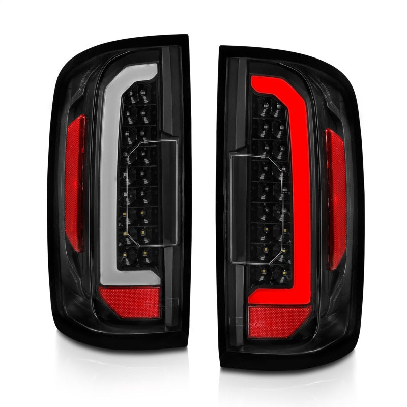 ANZO 15-21 GMC Canyon LED Taillights w/ Light Bar Black - 311402