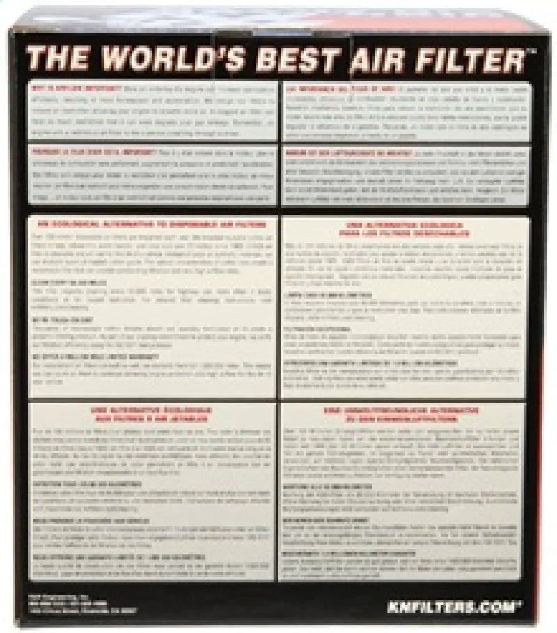 K&N Universal Clamp-On Air Filter 3in FLG / 6in B - RU-4180