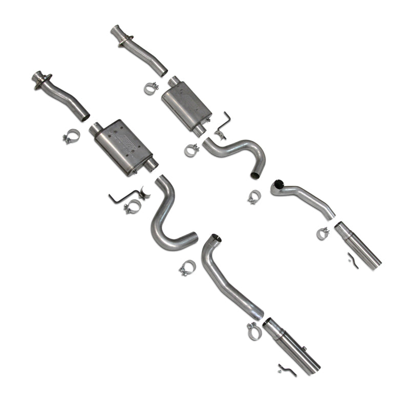 BBK 86-04 Mustang Cat Back Kit Varitune Mufflers Stainless Steel - 3001-C-Dub Tech