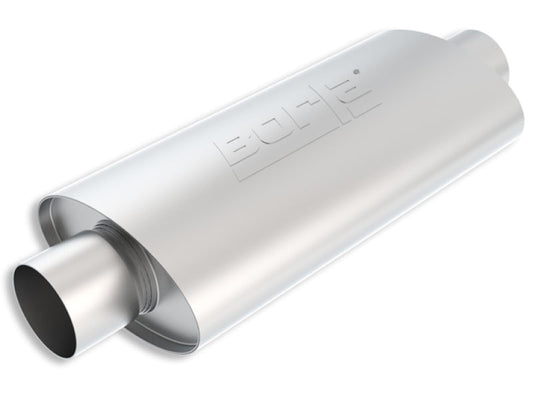 Borla XR-1 Racing Sportsman 4in Inlet/Outlet Center/Center Oval Muffler-4.5in Diameter - 40947