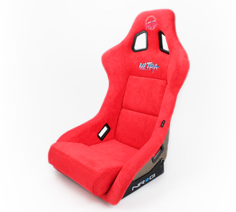 NRG FRP Bucket Seat ULTRA Edition - Large (Red Alcantara/Gold - FRP-302RD-ULTRA