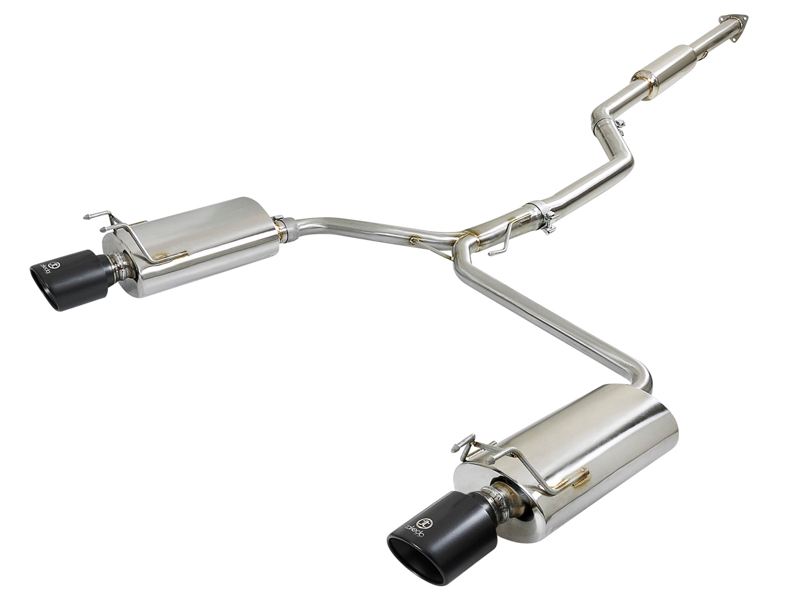 aFe Takeda Exhaust 304SS Dual Cat-Back w/ Black Tips 13-17 - 49-36605-B-C-Dub Tech