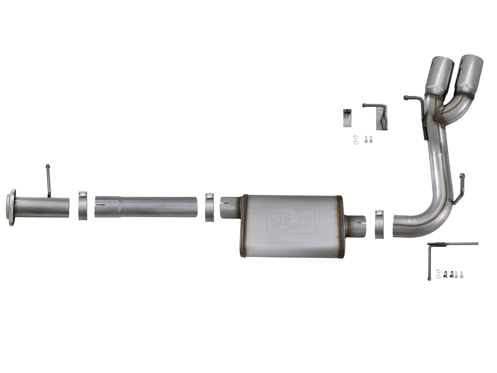 aFe Rebel Series CB 3in Middle Side Exit SS Exht - 49-44061-P-C-Dub Tech