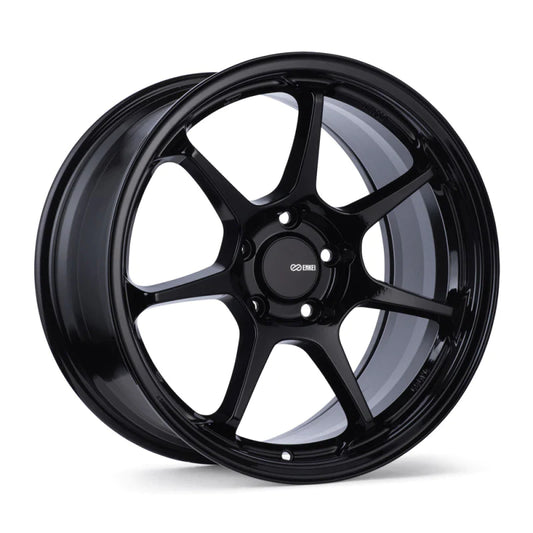 Enkei TS-7 18x8.5 5x100 45mm Offset 72.6mm Bore Gloss Black - 535-885-8045BK