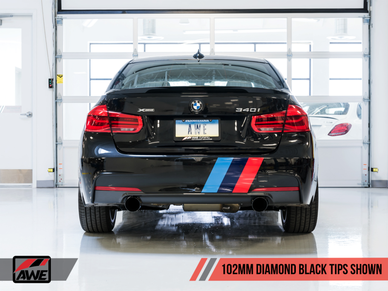 AWE Tuning BMW F3X 340i Touring Edition Axle-Back Exhaust - - 3010-33042-C-Dub Tech