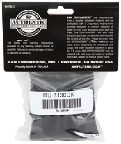 K&N Air Filter Wrap Black RU-3130 - RU-3130DK
