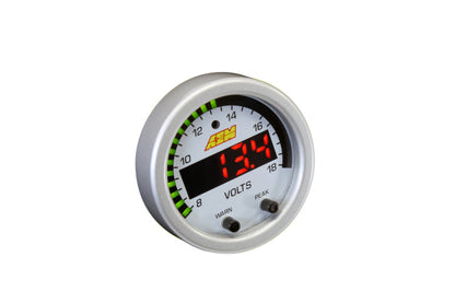 AEM X-Series 8-18V Volt Gauge - 30-0303-C-Dub Tech