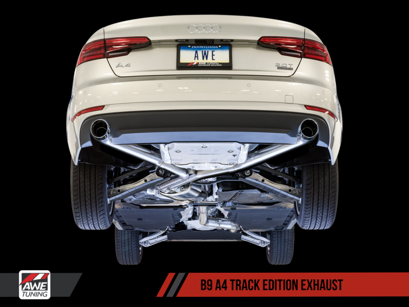 AWE Tuning Audi B9 A4 Track Edition Exhaust Dual Outlet - 3020-33026-C-Dub Tech
