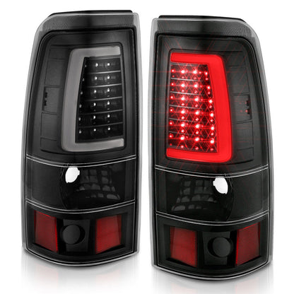 ANZO 2003-2006 Chevy Silverado 1500 LED Taillights Plank Style Black - 311333-C-Dub Tech