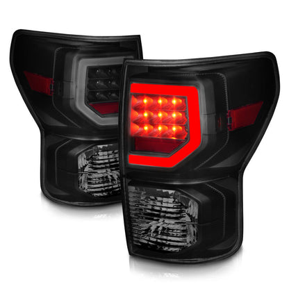 Anzo 07-11 Toyota Tundra Full LED Tailights Black Housing Smoke - 311387