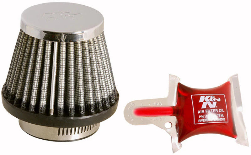 K&N Universal Chrome Filter - Round Tapered - 3in Base - RC-2490