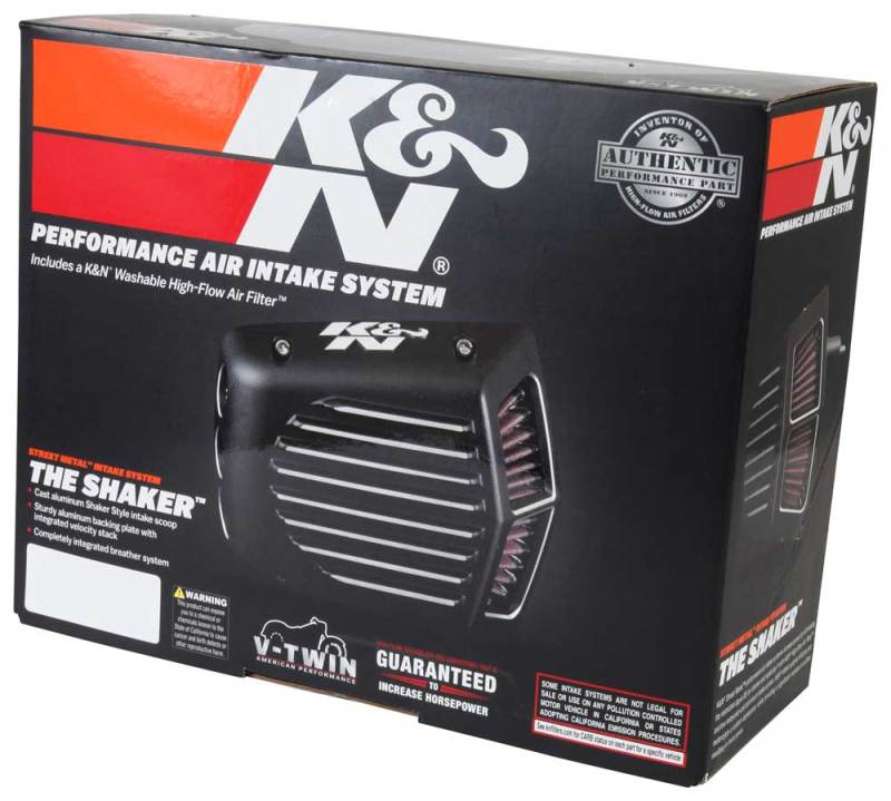 K&N Street Metal Intake System 08-16 Harley Davidson Shaker Silver - RK-3951S