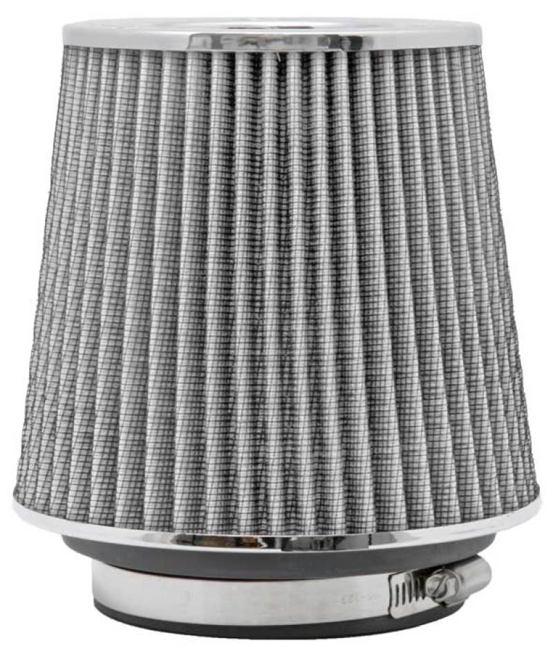 K&N Universal Filter Chrome Round Tapered White - 4in Flange - RG-1001WT
