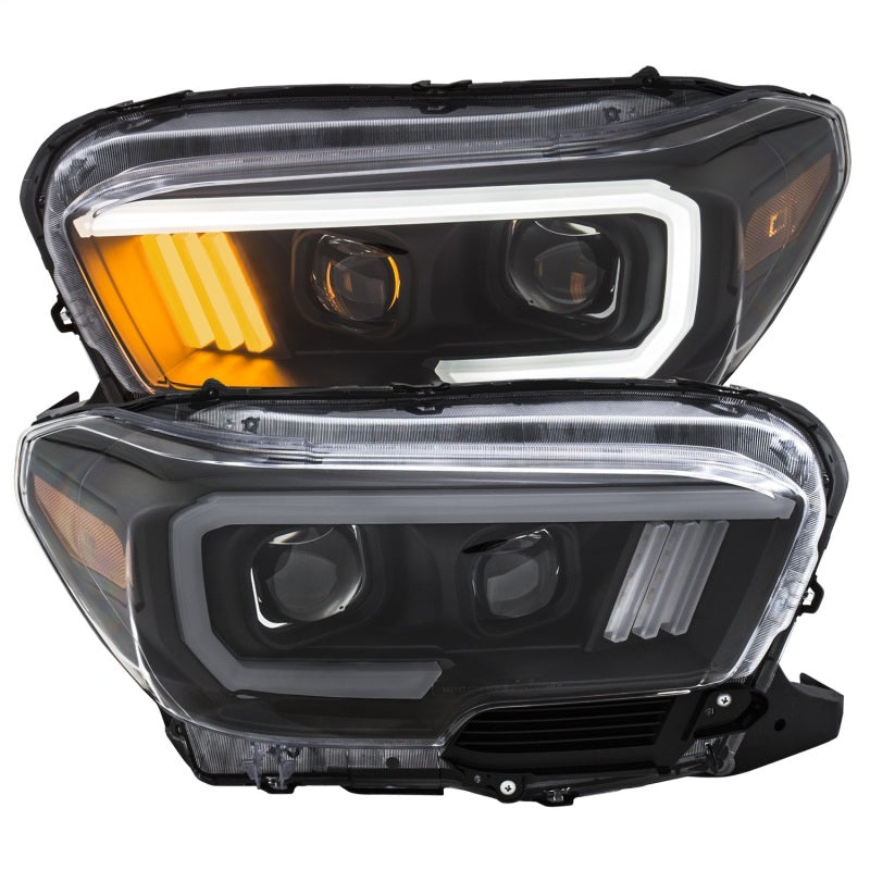 ANZO 2016-2017 Toyota Tacoma Projector Headlights w/ Plank Style Design - 111379-C-Dub Tech