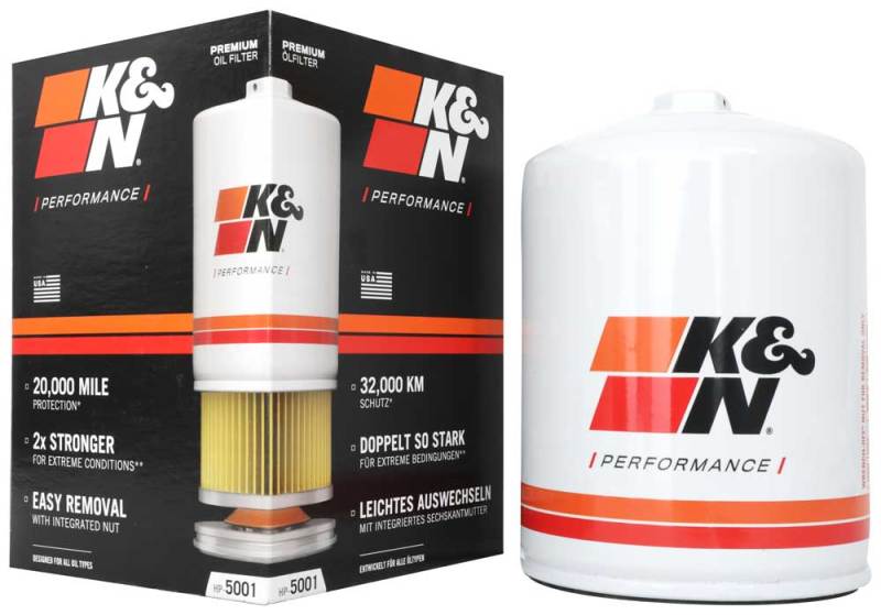K&N Oil Filter OIL FILTER; RACING, 4-5/8inOD, 6-11/16inH - HP-5001