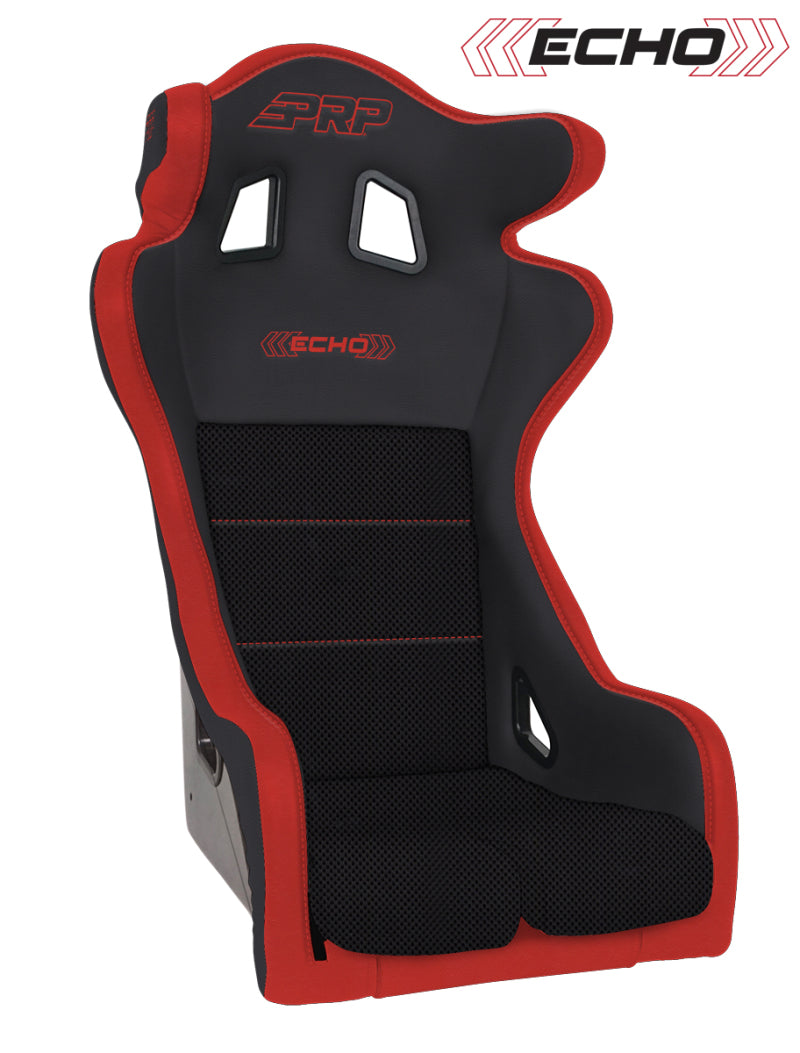 PRP Echo Composite Seat- Black/Red (PRP Red Outline/Delta Red- Red - A38-237