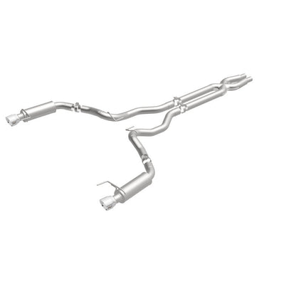 MagnaFlow Cat Back, SS, 3in, Competition, Dual Split Polished 4.5in - 19101