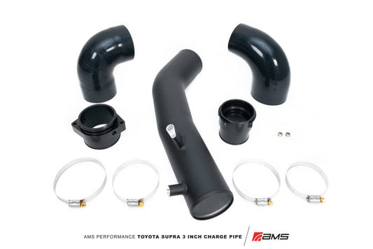 AMS Performance 2020+ Toyota Supra A90 Aluminum 3in Charge Pipe - AMS.38.09.0001-1