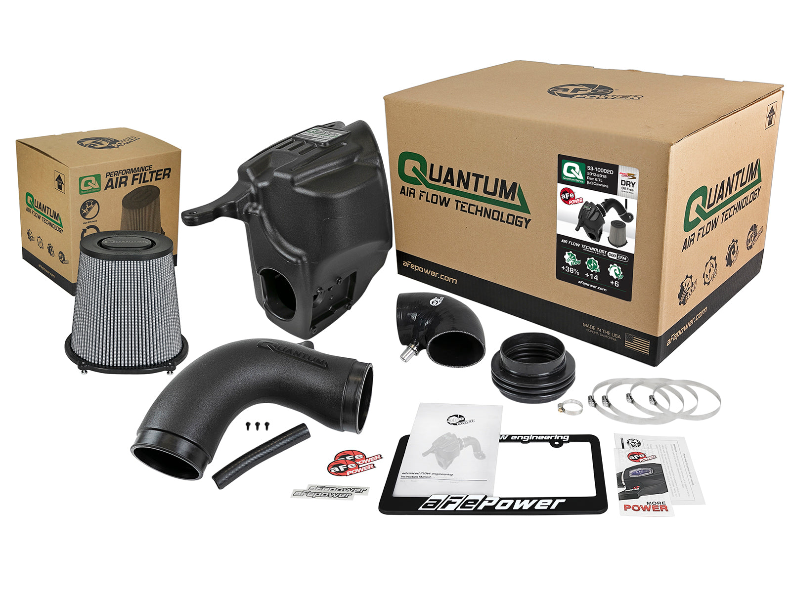 aFe Quantum Pro DRY S Cold Air Intake System 13-18 - 53-10002D-C-Dub Tech
