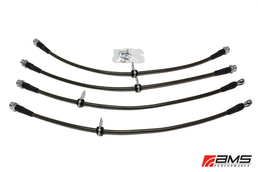 AMS Performance 08-15 Mitsubishi EVO X Stainless Steel Brake Lines - AMS.04.01.0004-1