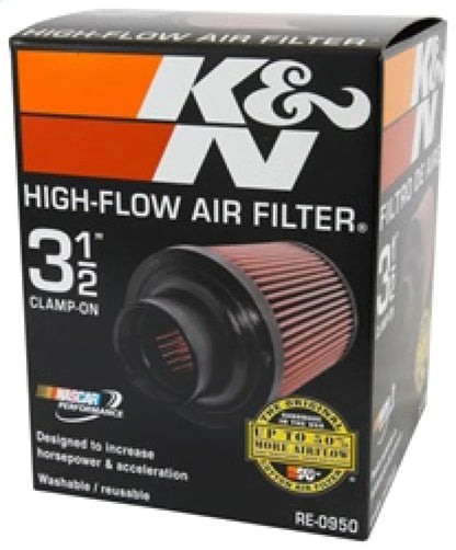 K&N Universal Rubber Filter 3 1/2inch ID FLG / 6inch - RE-0950