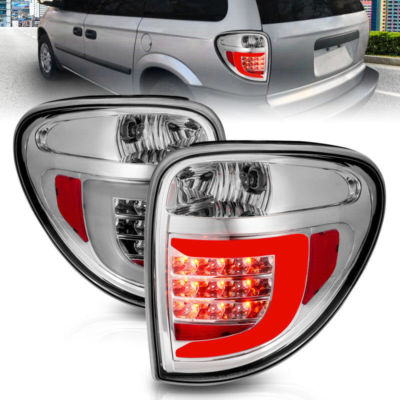 ANZO 2004-2007 Dodge Grand Caravan LED Tail Lights w/ Light - 311367