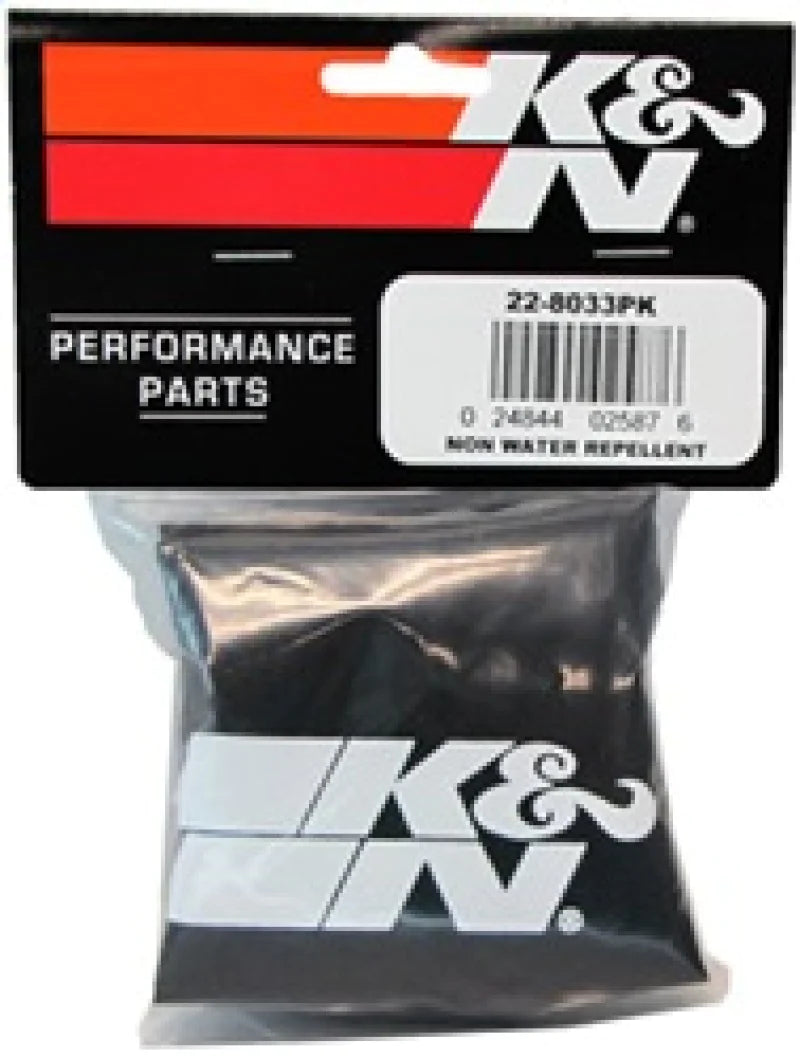 K&N Precharger Tapered Air Filter Wrap Black 6in Height / - 22-8033PK