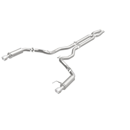 MagnaFlow Cat Back, SS, 3in, Competition, Dual Split Polished 4.5in - 19101