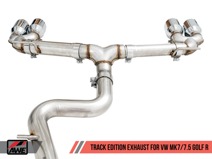 AWE Tuning Mk7 Golf R Track Edition Exhaust w/Chrome Silver - 3015-42134-C-Dub Tech