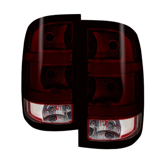 Xtune GMC Sierra 2007-2013 OEM Style Tail Light Red Smoked - 9032011