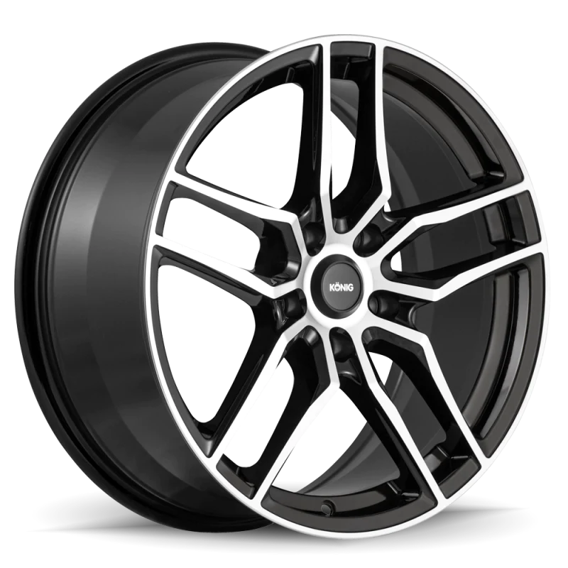 Konig Intention 17x8 5x108 ET45 Gloss Black / Machine Face - IO87508455