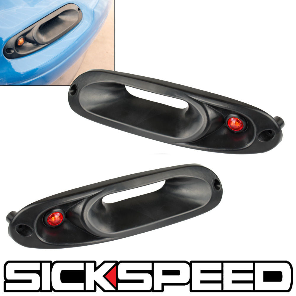 NEW VERSION RED LED LIGHT TURN SIGNAL INTAKE FOR MIATA HEADLIGHT CORNER SIDES