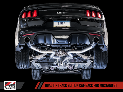 AWE Tuning S550 Mustang GT Cat-back Exhaust - Track Edition - 3020-32028-C-Dub Tech