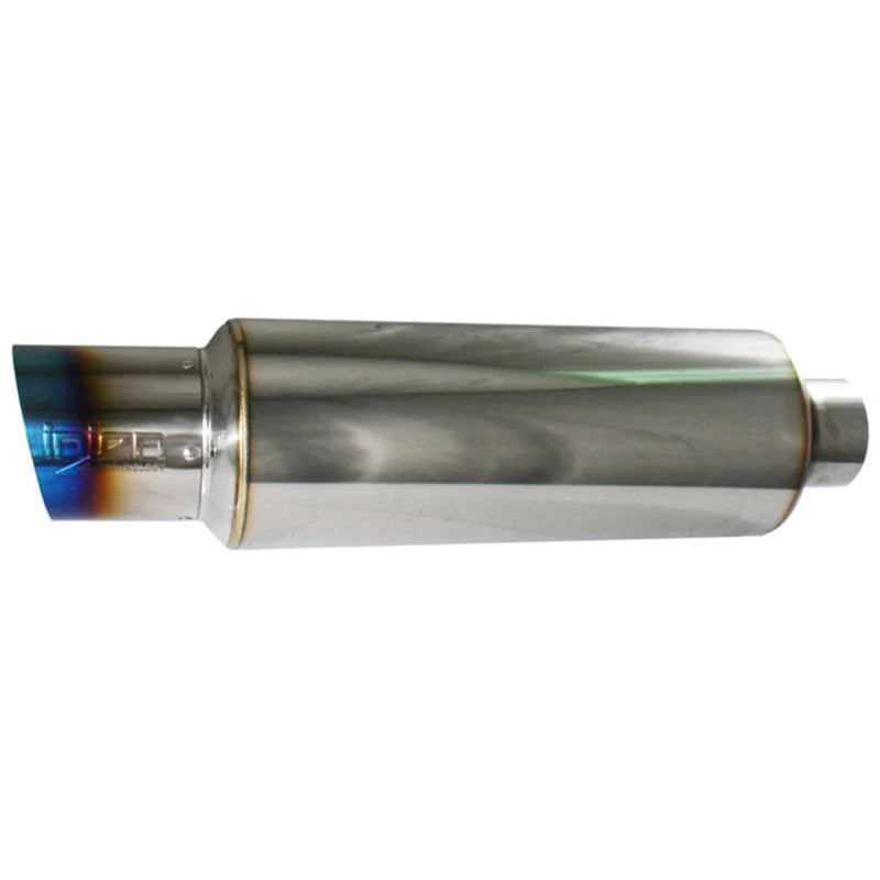 Injen 3.00 Universal Muffler w/Titanium burnt rolled Tip and stainless - SES300TT
