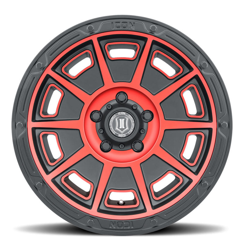ICON VICTORY SATIN BLACK W/RED TINT